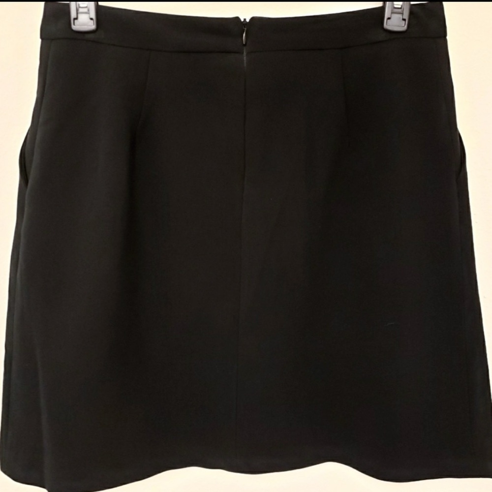 CATHERINE MALANDRINO Black A-Line Mini Skirt with Pockets--NWT--12 - Picture 3 of 14